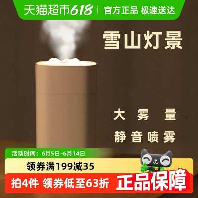 加湿器小型家用便携静音宿舍学生办公室桌面迷你大雾量白色简约