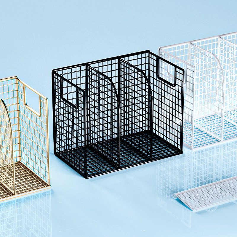 书桌收纳置物架小型学生金属文件架公室桌上整理架儿童书架桌面