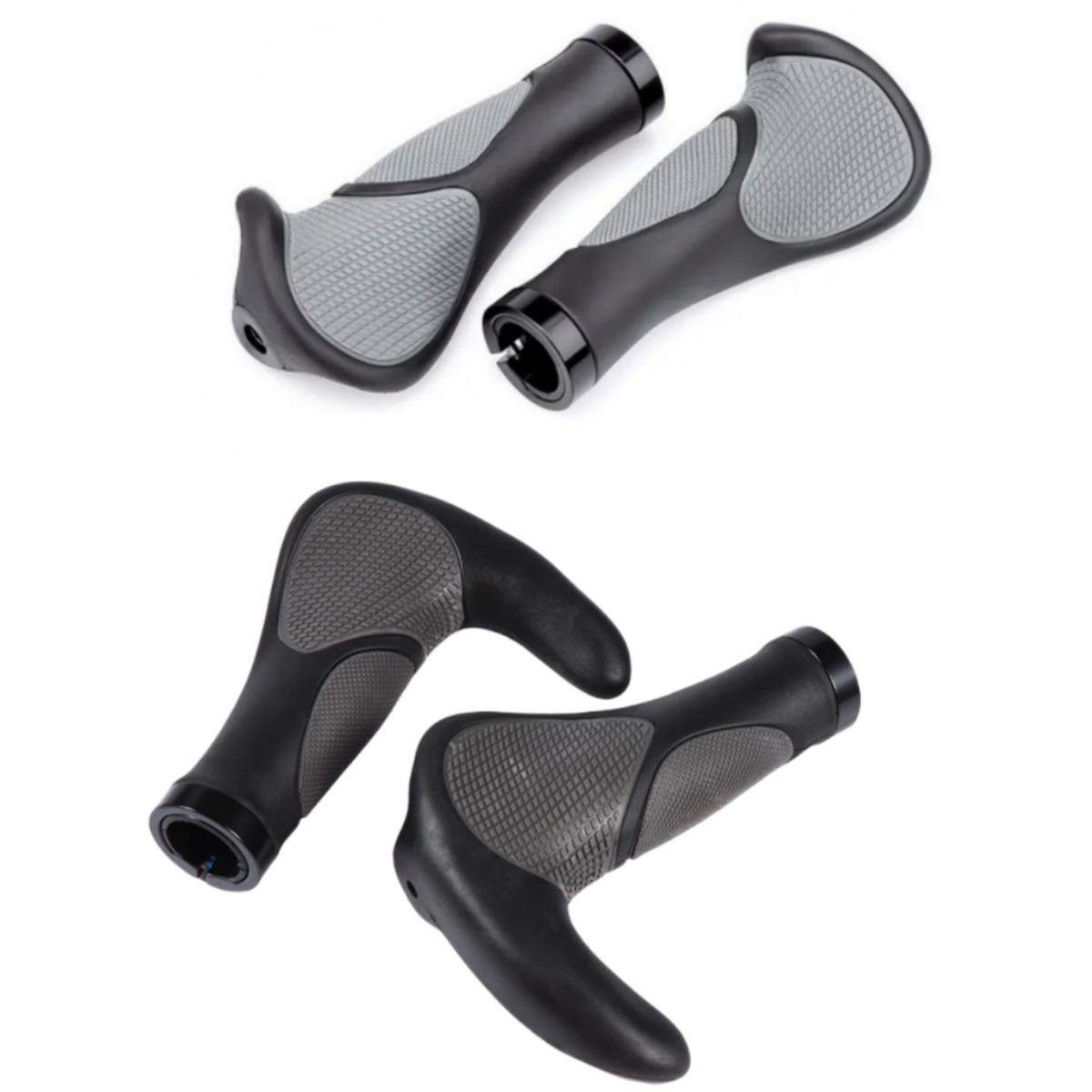 自行车橡胶牛角把套山地车羊角把套骑行配件双边锁死防滑副把手