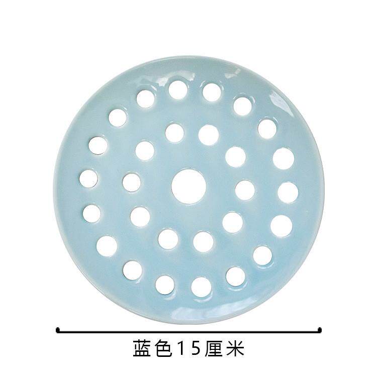 多孔陶瓷蒸盘沥水盘蒸锅蒸架蒸格篦子蒸片蒸笼水果盘菜盘