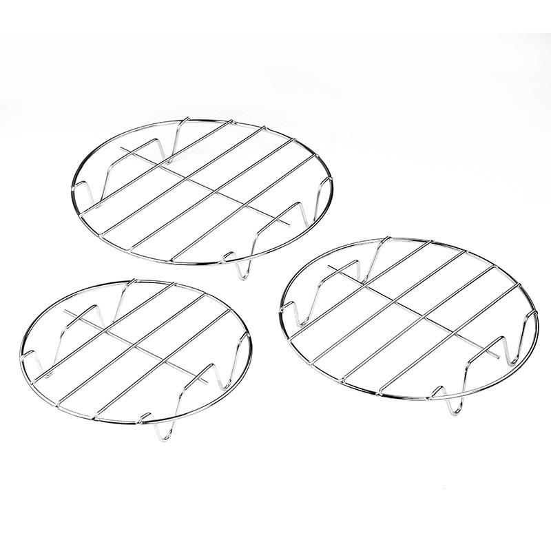 15 25cm不锈钢无磁矮脚圆形蒸架 网架蒸菜架不锈钢锅篦子蒸格