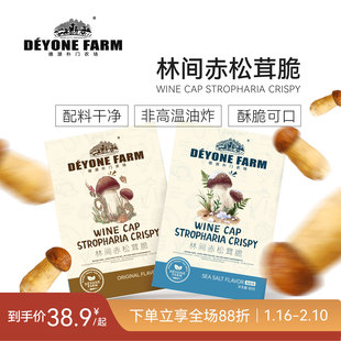 德源朴门林间赤松茸脆盒装零食蘑菇脆解馋小零食健康零食即食零食