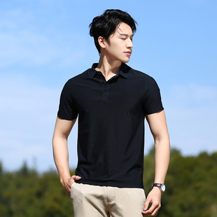 春夏新品 纯色时尚 简约男POLO衫 T恤翻领半袖 爆款 男士 透气 当季