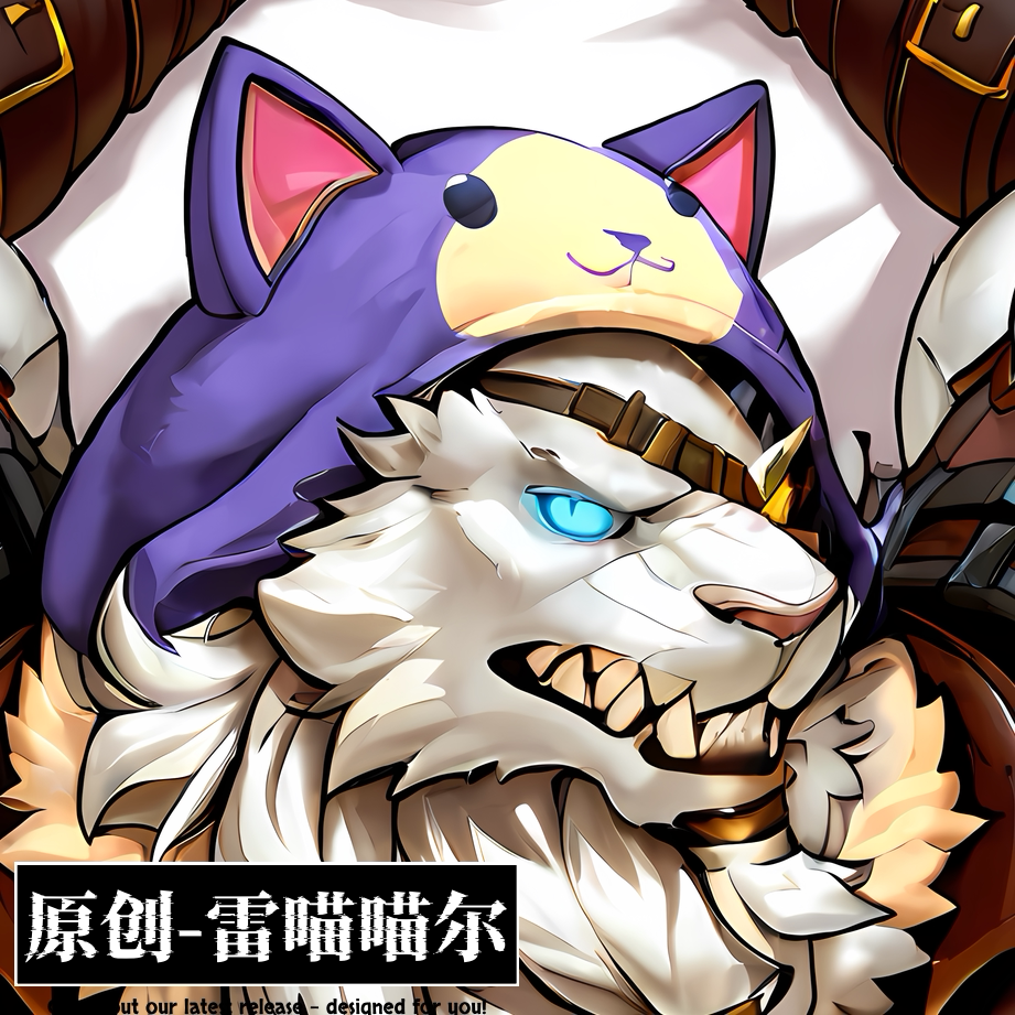 原创-英雄联盟雷喵喵尔等身抱枕芯套定制等人高福瑞furry游戏周边