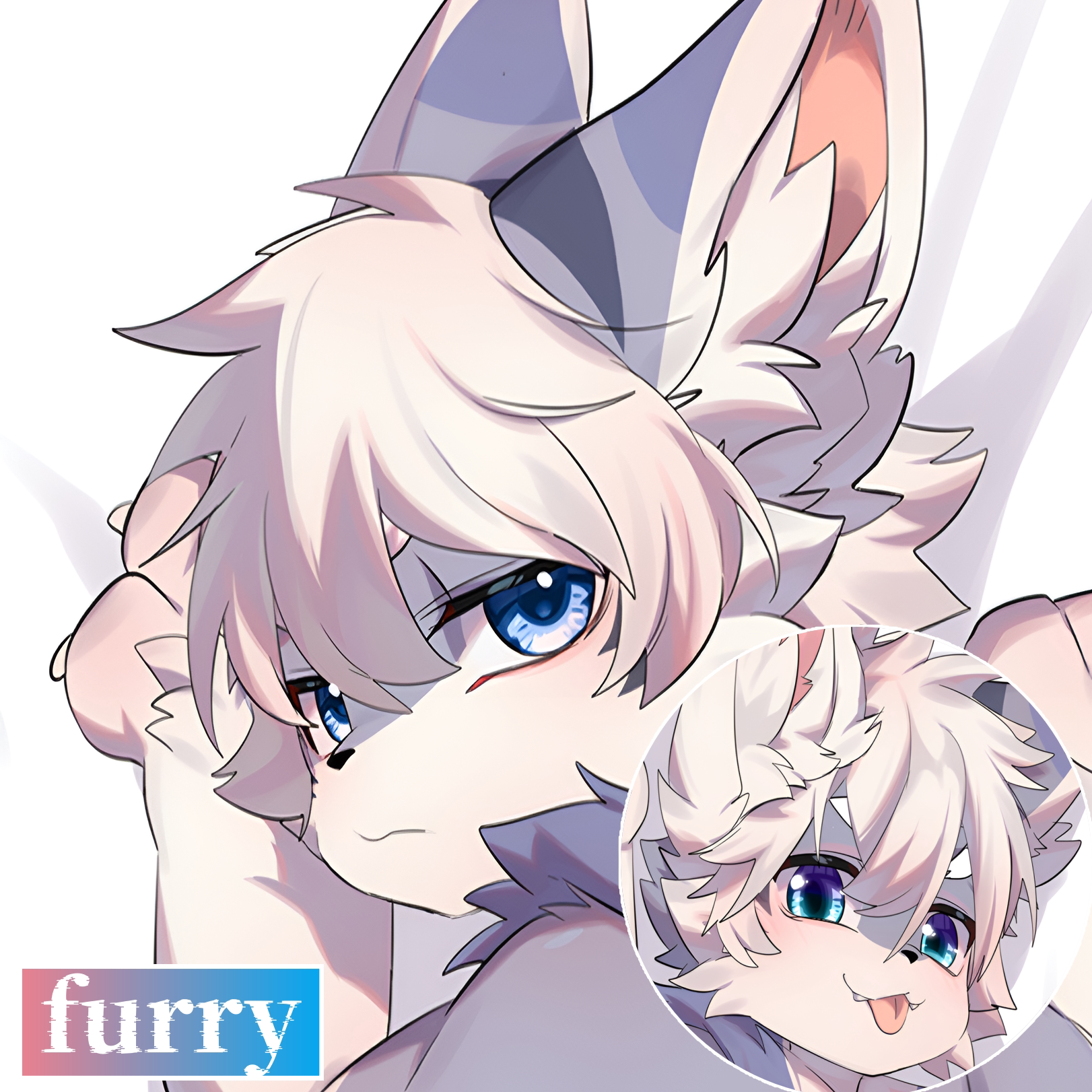 原创-兽人等身抱枕芯套定制等人高福瑞furry可爱长条枕头周边毛绒