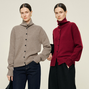 羊毛开衫 JIXICHEN 暖暖堆 C重磅美利奴 至简魔术领意大利进口B