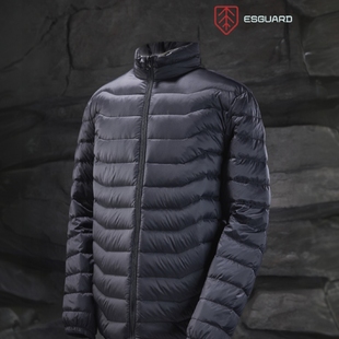 ESGUARD排骨羽绒服90白鸭男士中间层户外防风保暖轻薄羽绒外套