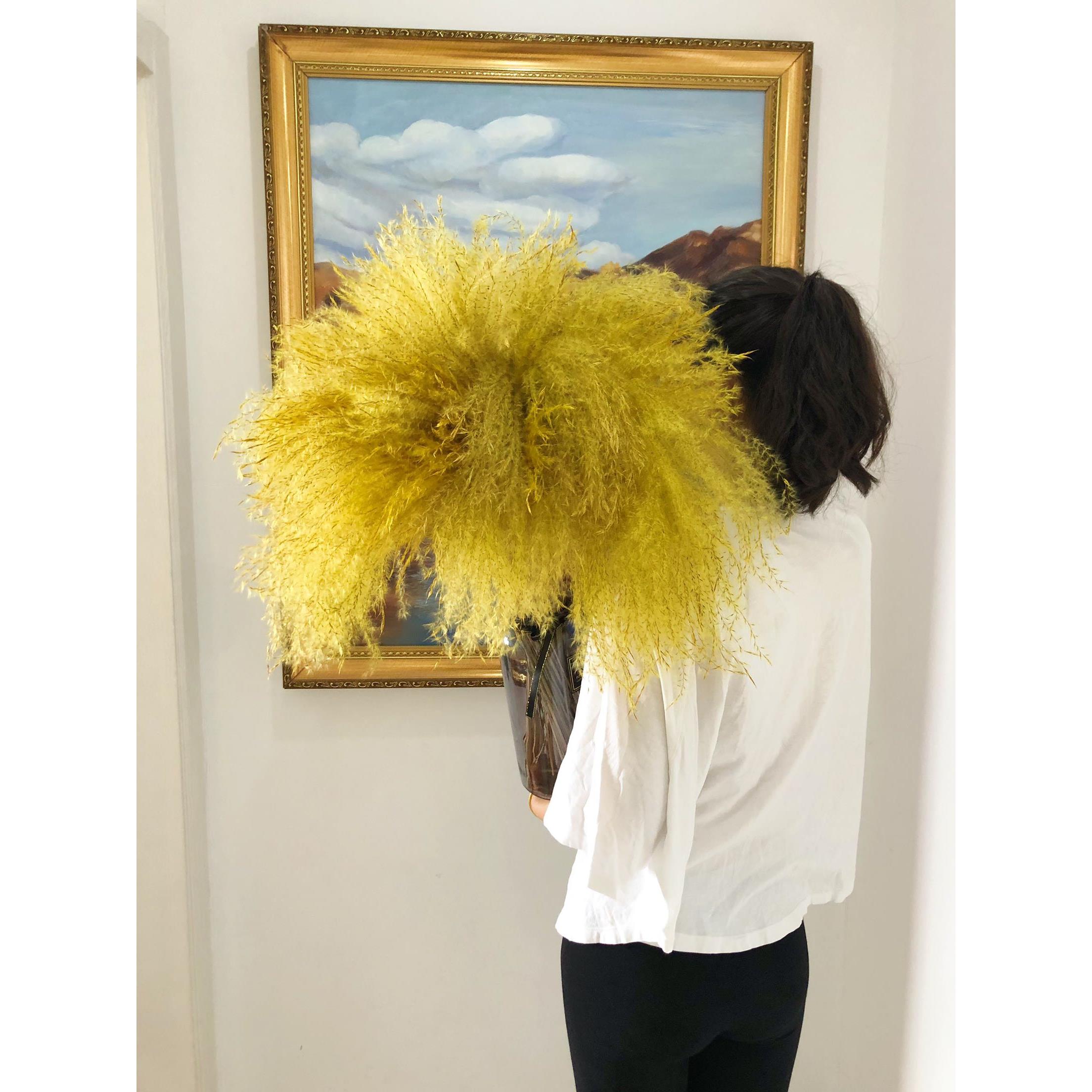 ins可爱萌感小鸡黄芦苇干燥花花束带瓶套装少女家居摆饰装饰道具