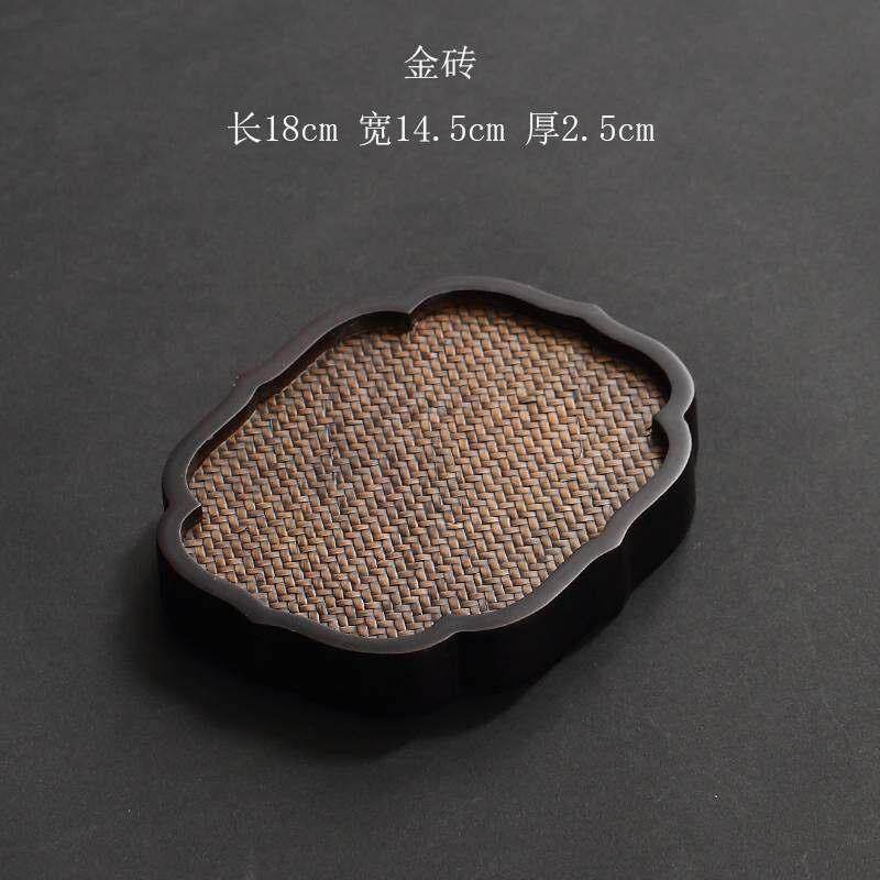 碧门工坊 竹制席面杯垫茶盘干泡台竹编小茶台托盘茶托壶承茶杯架
