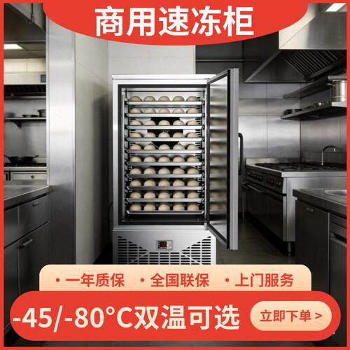 厂家直销-45度商用速冻柜小型立式急冻柜面点海鲜快速锁鲜柜