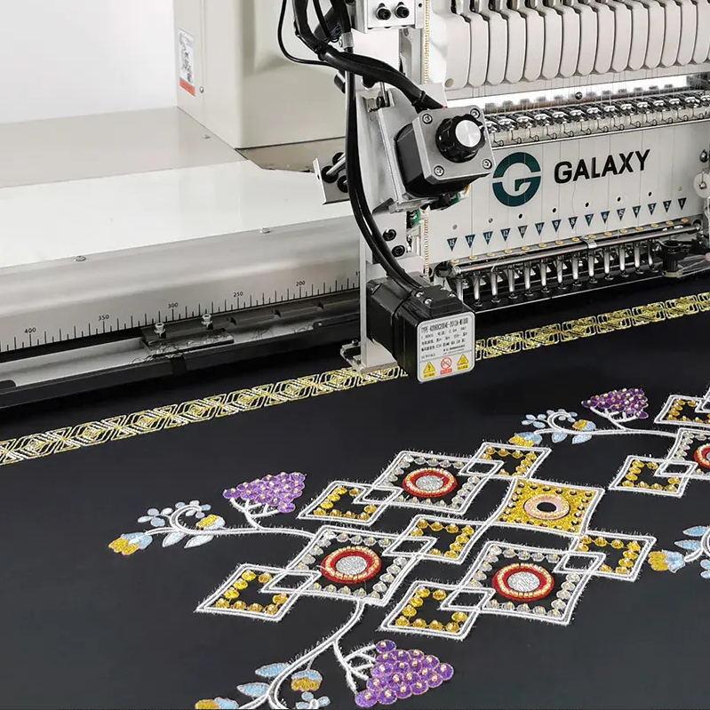 机电全自动高速绣花机多功能服饰4晶片翻片绣毛巾绣绳绣