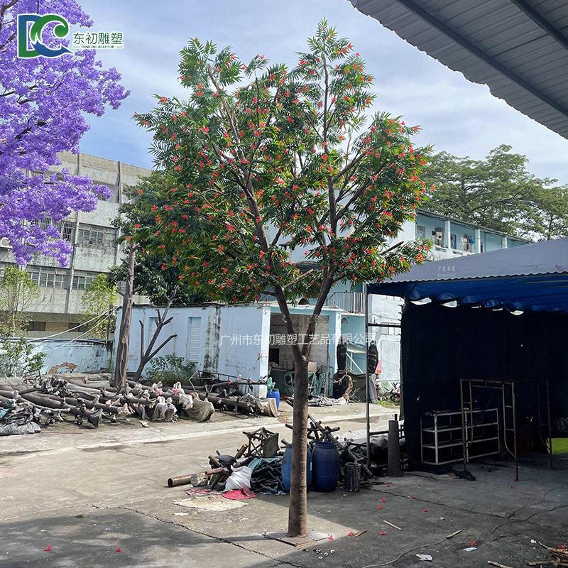 厂家直销新款仿真凤凰花树公园酒店花园园林景观装饰布景