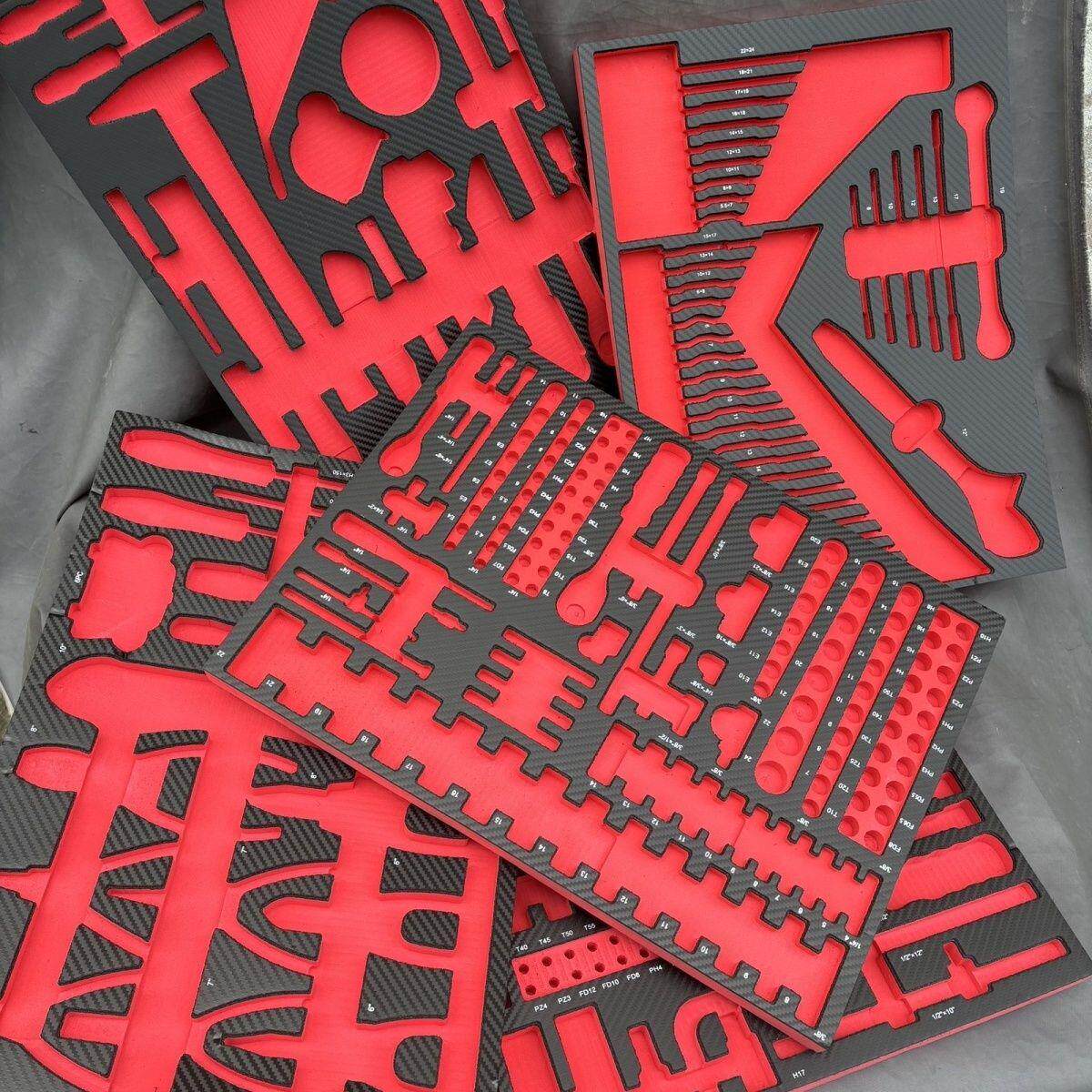 工具车内衬工具箱海绵工具柜洞洞板EVA内衬板工具内衬工具托盘