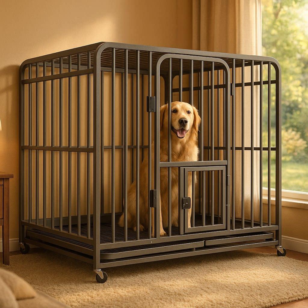 狗笼子大型犬中型犬带厕所室内金毛边牧柯基小型犬专用新型狗窝屋