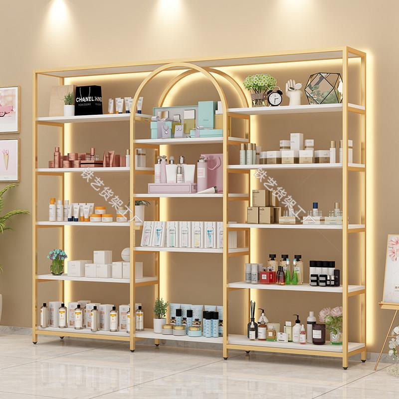 母婴店货架展示架婴儿用品展示柜多层商用美容置物架可调节陈列柜