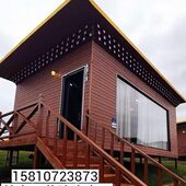 定制木屋别墅防腐木组装 户外乡村景区售货亭实木小房子农家乐移动