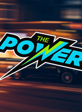闪电动力the powerv英文字母车贴创意炫酷摩托电动汽车反光贴纸