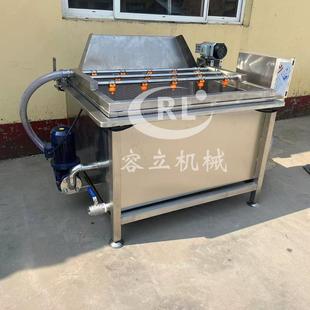 翻筐式鱼片清洗机气泡式双翻筐清洗设备小型气泡翻筐清洗机