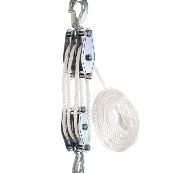 吊钩绳索省力滑轮组6倍省力组合滑车微型吊具楼吊物提拉小吊机