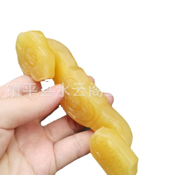 米黄玉 玉如意摆件家居装饰 摆件现客厅 家居装饰 工艺饰品