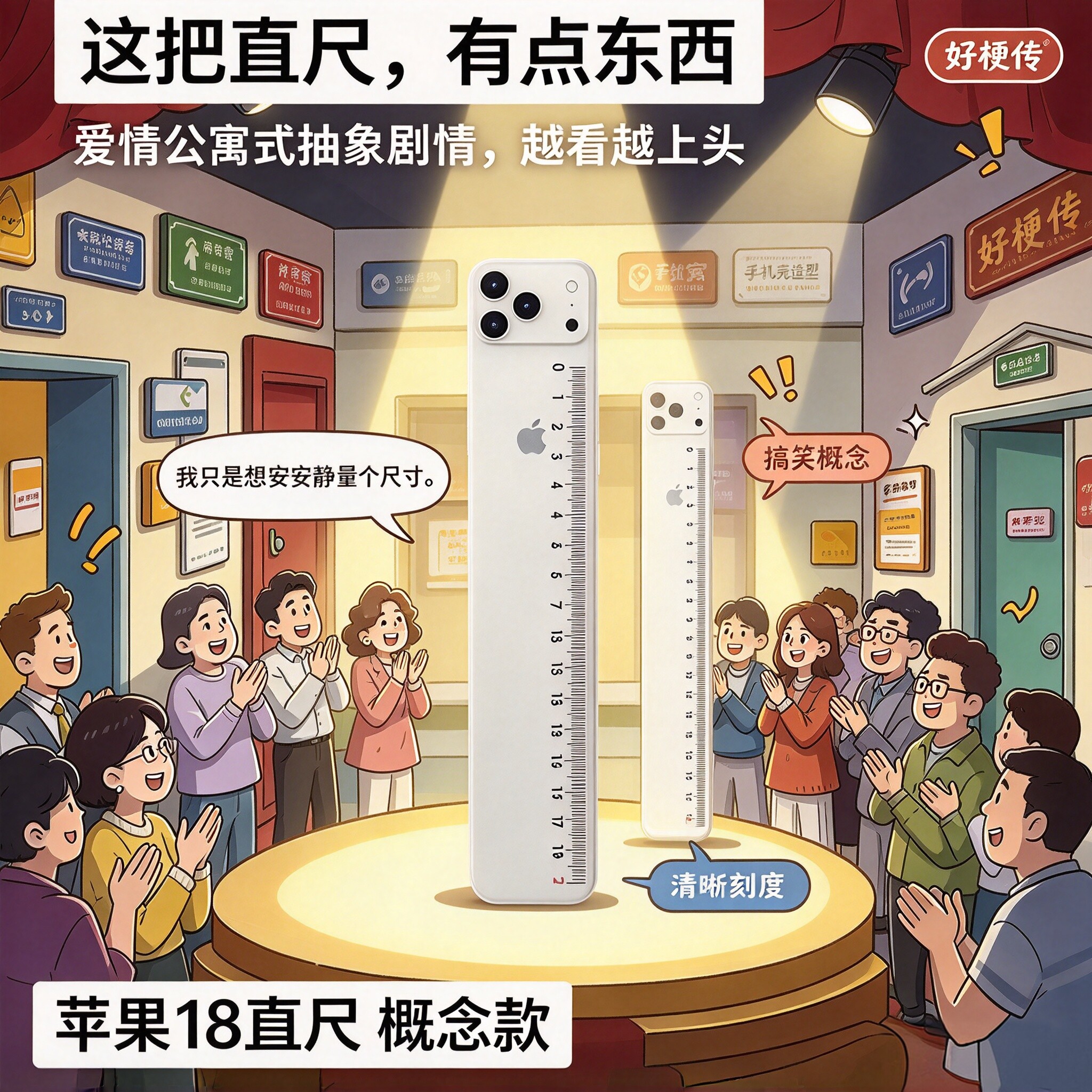 iPhone18爱情公寓直尺文具