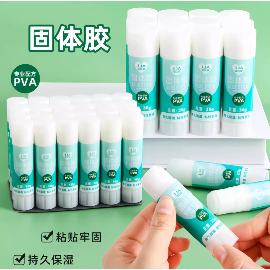 绿色固体胶手工专用办公文教用品装订胶粘用品固体胶棒旋转式浆糊