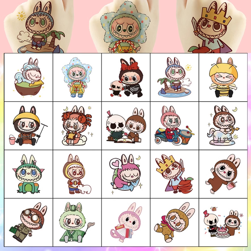 拉布布纹身贴儿童高级感卡通贴纸