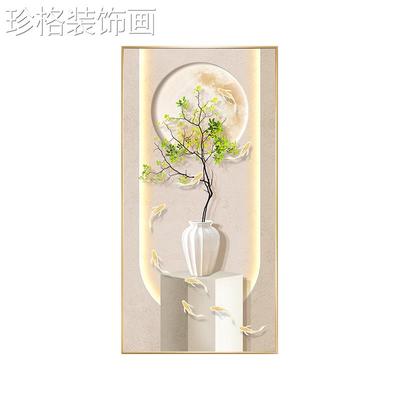 奶油电风表装饰画九鱼图弱大尺寸遮挡消防栓20231203强电箱开箱关