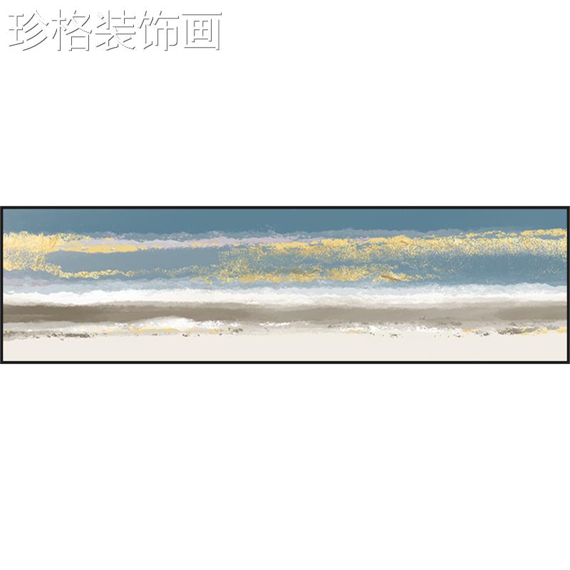 色抽象卧室装饰画现代简约横幅床北欧头画轻奢民蓝宿酒店房YYX-11图片