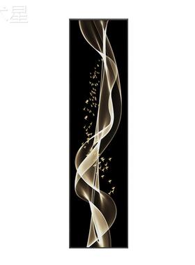 LP200424现代简约玄门关装过饰画竖客厅道版走廊挂画抽象轻奢进玄