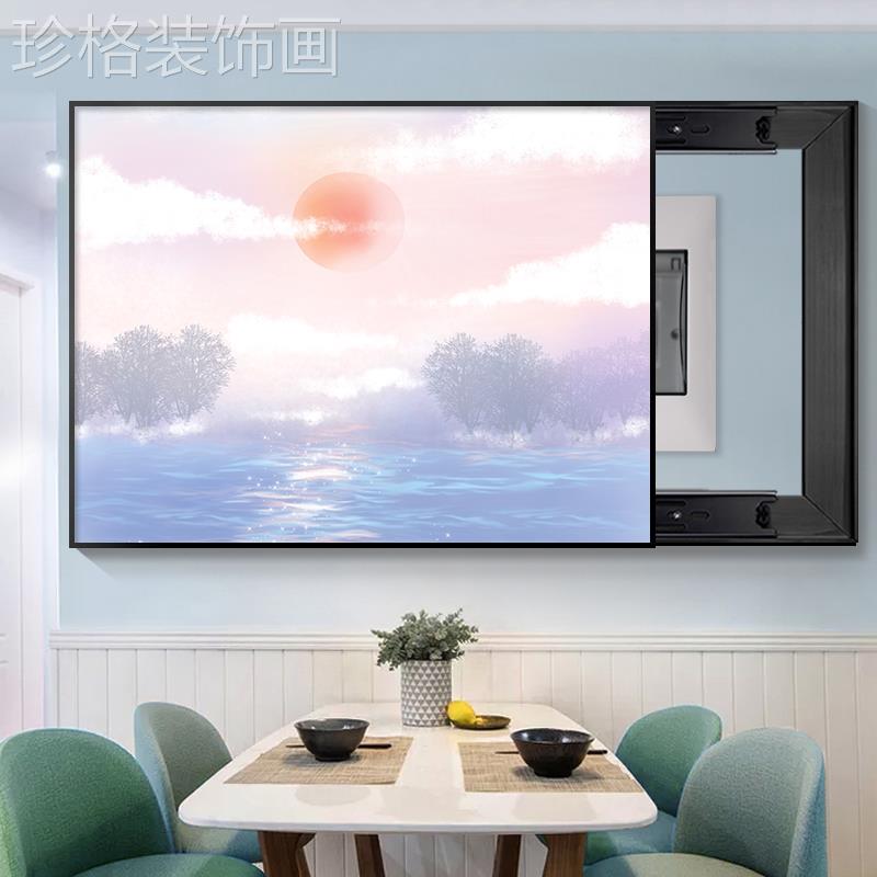 北欧风配电箱装饰画现代卡通电表箱装饰遮挡餐厅电闸箱弱电箱挂画