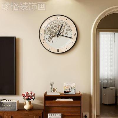 法式时钟家用静音钟表挂钟客厅2025新款轻奢高级感创意艺术挂墙