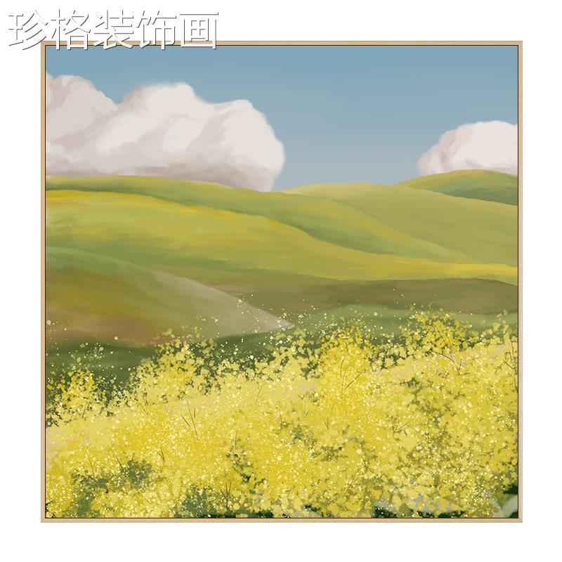绘行画品大画风象景幅软装T02-150装饰北欧餐厅抽背景墙壁画卧室图片