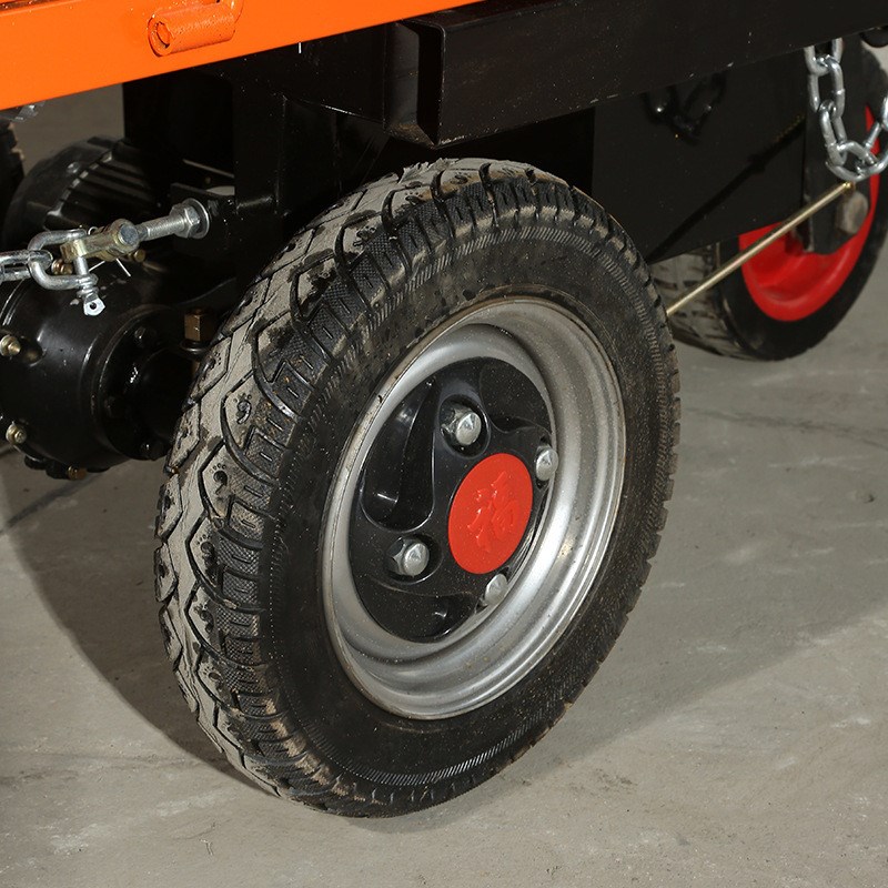 电动灰斗车建筑工地三轮车混凝土手推车小型搬运车拉灰翻斗车