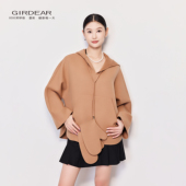 Girdear 哥弟连帽卫衣女秋冬加绒加厚宽松休闲百搭上衣130125