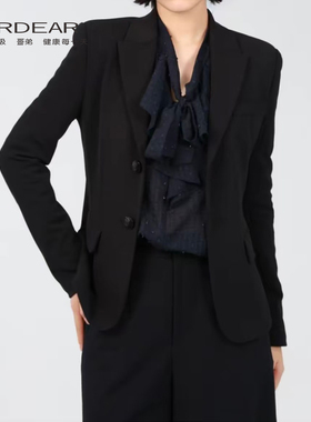 Girdear/哥弟简约款高级感职业商务风修身百搭时尚气质西装140095