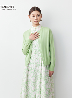 Girdear/哥弟简约百搭显瘦经典(绵羊毛100%)圆领舒适针织衫148061