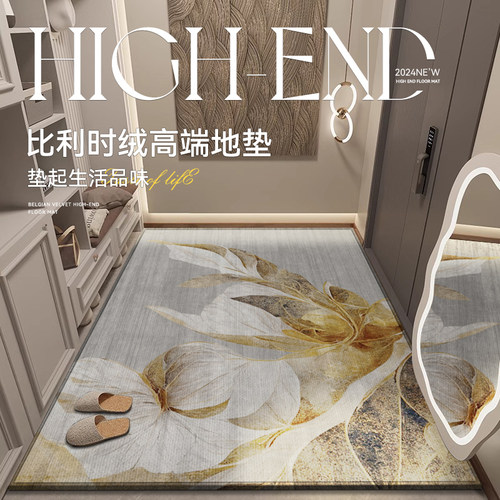 入户门地垫门垫进门地毯2024新款高级客厅玄关防滑可裁剪脚踏垫子