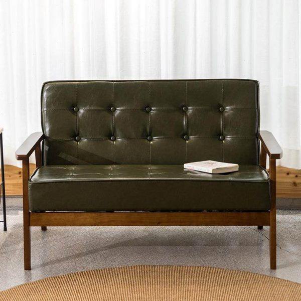 小户型简约复古实木沙发卧室小型窄版床边迷你双人椅子两人位民宿,住宅家具,布艺沙发,淘宝优惠券,粉丝福利购,淘宝优惠卷