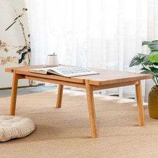 阳台小茶桌原木炕桌小型日式榻榻米茶桌飘窗实木小桌子长方形茶几