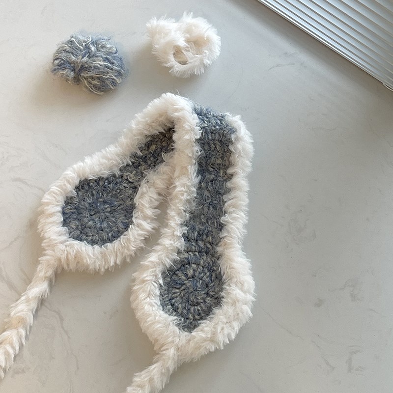 AARICe手作-冬天护耳罩钩针编织DIY材料包有教程