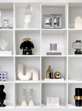 样板房客厅玄关北欧轻奢软装饰品现代家居摆件相框真书组合ZZH254