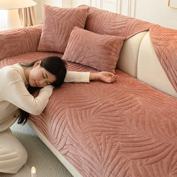 冬季沙发垫加厚防滑坐垫子简约现代纯色四季通用保暖沙发套罩盖巾,居家布艺,沙发垫,淘宝优惠券,粉丝福利购,淘宝优惠卷