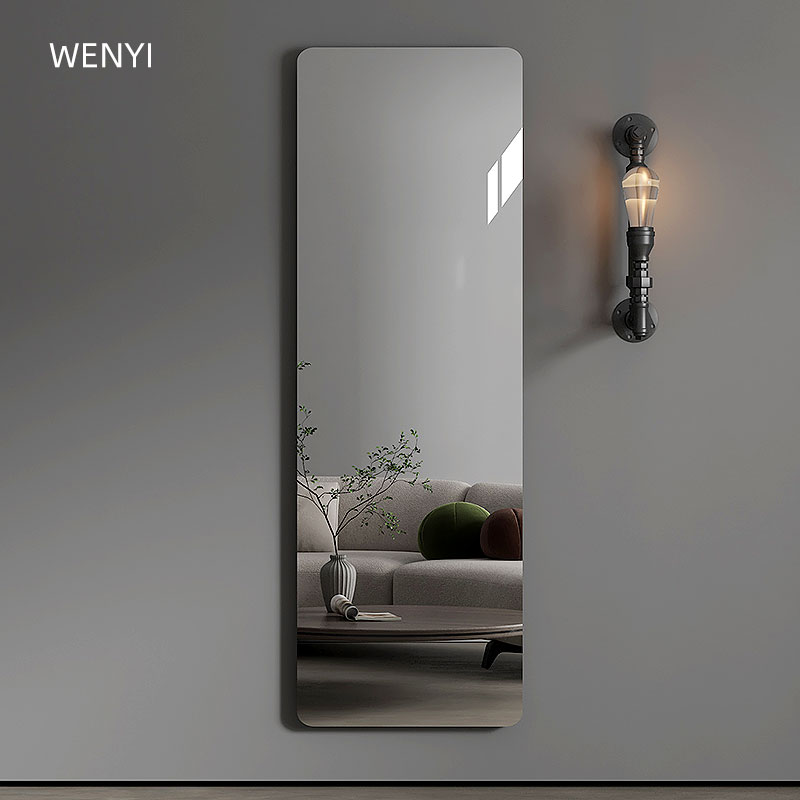 轻奢无框全身镜挂墙自o粘壁挂防爆换衣试衣镜贴墙穿衣镜子家用定