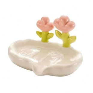 【包邮】花朵轻奢网红香皂盒塑料可沥水洗手台档置物架皂盒