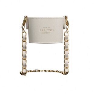 斜挎水杯套保护套通用挂绳袋子可保温杯套套带背水壶背带手提铃兰