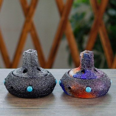 古法琉璃塞上麻纹盘香炉室内茶室玄关家用熏香创意送礼品复古摆件,家居饰品,香托/香盘/香座/香插,淘宝优惠券,粉丝福利购,淘宝优惠卷