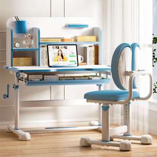实木学习桌椅套装可升降初中小学生写字读书儿童书桌家用课桌椅子