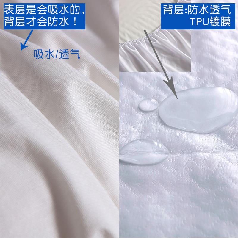 5ZW0防水防螨天丝床笠4件四件套婴儿童老人被罩猫隔尿床垫套被套