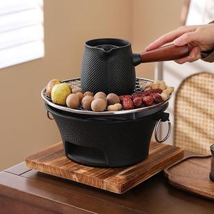 围炉煮茶壶铁罐罐壶水壶户外取暖柴火烧烤碳火炉子铸铁提梁壶炭炉